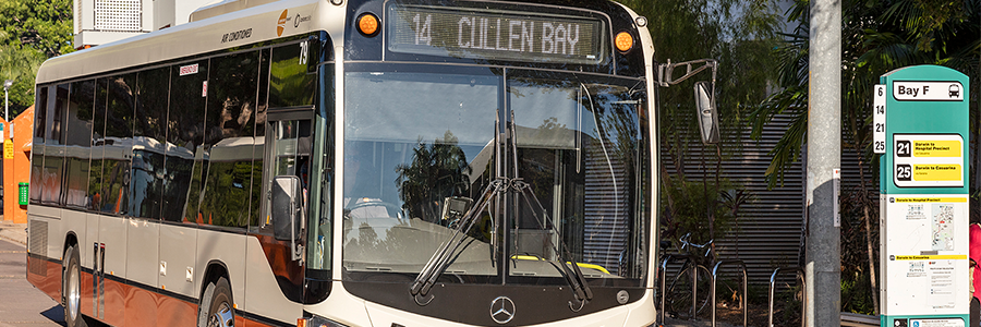 Darwin Public Bus at the Darwin bus depot.