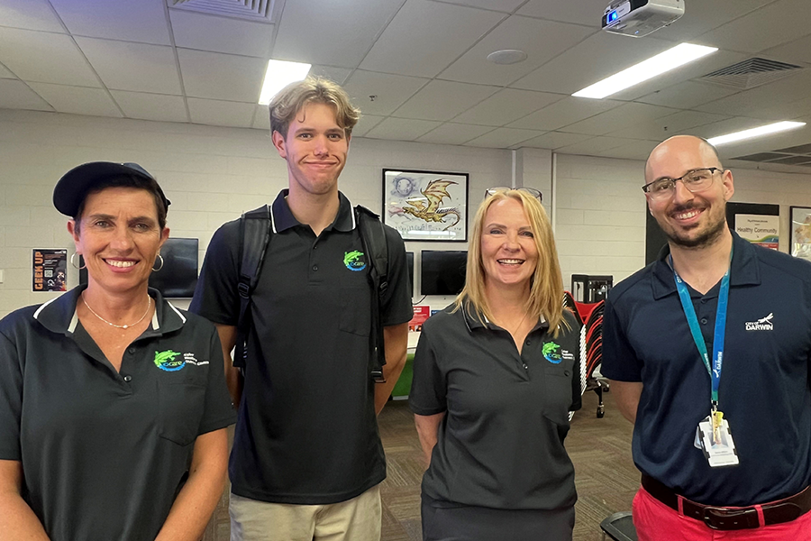 iDCare presenters with a Darwin City Council representative.